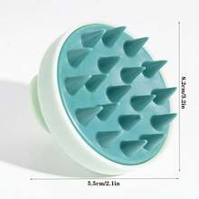 1 件硅胶洗发刷，家用头发清洁按摩器，适用于头皮，缓解瘙痒 - 彩色 - 查看 9