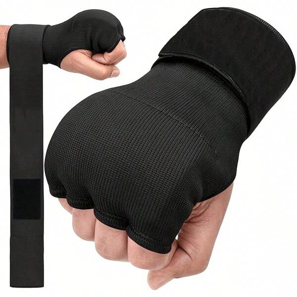 Bandages de protection pour les mains et les poignets pour le boxe, hommes et femmes. Sangles de poignet longues de 70 cm/27,5 po, élastiques et rembourrées pour protéger les poings sous les gants. Idéal pour le Muay Thaï, MMA, kick-boxing, arts martiaux et l'entraînement au combat.