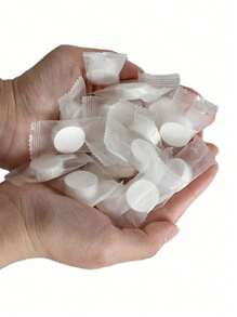 100/50/30/20/10 pezzi Salviette viso monouso compresse, salviettine detergenti in confezione trasparente monouso, salviette viso compress portatili per il viaggio