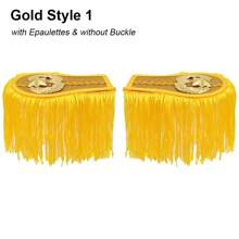 1 Paar Schulterstück Epauletten Brosche Bord Multifunktionale Quaste Fransen Epauletten für Trommel Horn Band Jacken Mäntel Epaulette