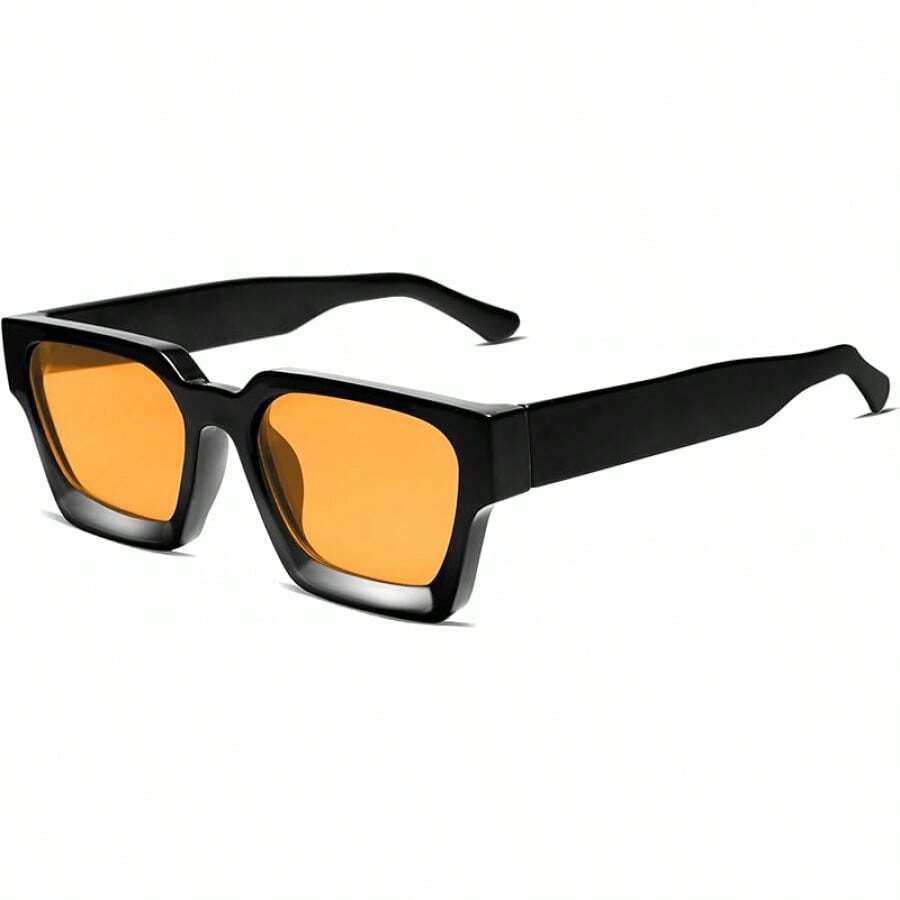 Thick Square  Retro Chunky Rectangle  Protection - C2.3 - Black / Yellow - View 1