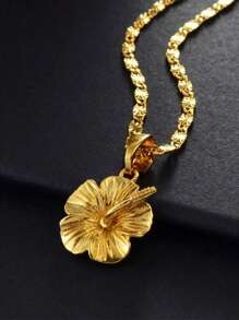 1pc Clover Lucky Leaf Minimalist Design Women Necklace Pendant - Suitable For St. Patrick's Day Wear, Valentine's Day Couple Gift