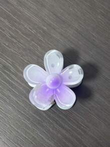 1 Stück/6 Stück blumenmusterhafte, süße und elegante Haarklammern aus buntem ABS-Kunststoff für Frauen, Candy-farbene Haraccessoires wie Haarklammern, Haarklammern, Haarklammern, Haarklemmen, Haarklammern