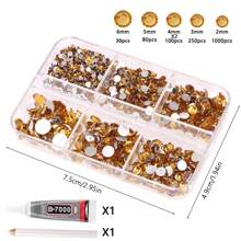 2000/1580pcs/Box 2mm/3mm/4mm/5mm/6mm Flat Bottom Resin Rhinestones, Handmade DIY Resin Accessories For Clothing, Shoes, Decoration (Optional Rhinestone Pen And Glue)