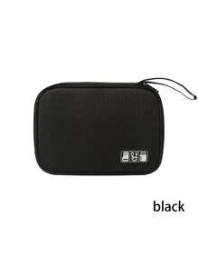 Travel Organizer Pouch With 8 Elastic Bands, Can Hold Data Cables, Earphones, USB Drives, Memory Cards And Other Electronic Accessories, Mesh Pockets For Chargers And Other Electronics Back To School