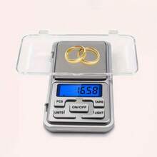 1pc Portable Electronic Jewelry Scale, Digital Carat Scale, Clear LCD Display, With Tare, On/Off And Backlight Buttons, Transparent Housing, Stainless Steel Pan, 200g/0.01g Precision, Suitable For Home, Office And Travel Use, 2 AAA Batteries Required (Not Included) - 彩色 - 查看 9