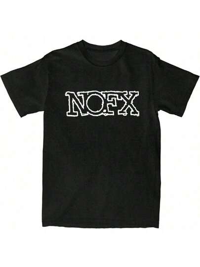 NOFX Punk In Drublic Logo T Shirt Men's Rock Music Band Y2K Fun Cotton T-Shirts Summer Crew Neck Tees Wholesale Plus Size Tops -Versatile Basic T-Shirts,Unisex Basic Tee,Unisex Oversized T-Shirt