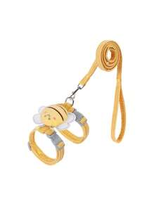 Einstellbare entkommen-sichere Kaninchen/Katzen/Hunde Leine Set, süßes Hasen Bienen Design, geeignet für Spazierengehen, Laufen, Wandern, Camping, Outdoor, Fotoshooting