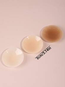 Reusable Ultra-Thin Nipple Covers, Comes With Storage Gift Box, Invisible Self-Adhesive Breast Petals, Convenient To Carry, Lingerie & Lingerie Accessories, Prevent Nipple Protrusion Embarrassment - Beige - View 3