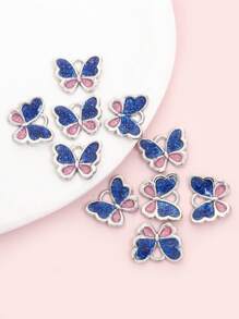 10pcs Cute Vibrant Candy Color Butterfly Charms - Perfect For Girls Jewelry Making, Fashion Necklace, Bracelet, Earrings, Keychain, Phone Chain & & Other Hanging Decorations DIY Multicolor Butterfly-Shaped Accessories - Ideal For Spring Summer Dressing Accessory