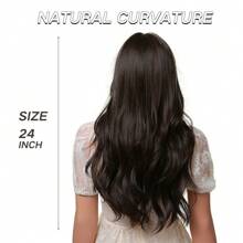 Nuova parrucca con frangia, capelli lunghi e ricci, stile alla moda europeo e americano, copertura sintetica completa della testa, parrucca elegante da donna