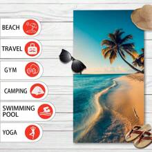 1 Piece Super Soft Microfiber Beach Towel, Quick Dry Absorbent Lightweight Towel For Beach, Bathroom, Swimming
