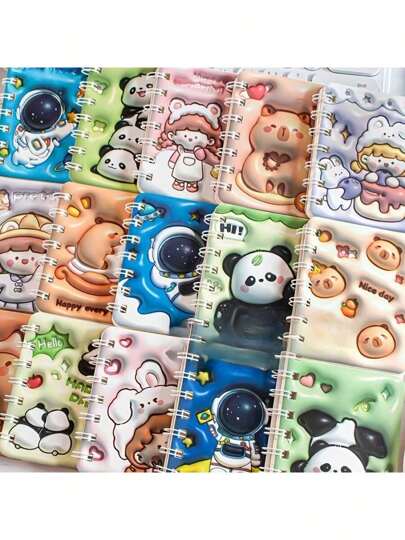 1/4/16 Spiral-Bound Notepad Set, Compact And Durable Mini Notebook For School And Office, A7 Expansion Coil Notebook, Horizontal Line Notebook Pocket Portable Notebook, School Supplies, Back To School