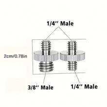 4/10 件相机螺丝适配器套装，3 件 1/4 英寸和 3 件 1/4 英寸至 3/8 英寸以及 4 件 1/4 英寸-20 母头至 3/8 英寸-16 公头三脚架螺纹适配器，3/8 至 1/4 三脚架，适用于数码相机、三脚架和单反相机