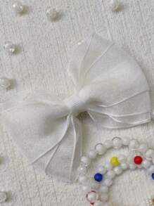Kit 1 Laço + 3 Pulseiras p Criança Infantil Presilha de Cabelo Hair Clip Acessório Menina
