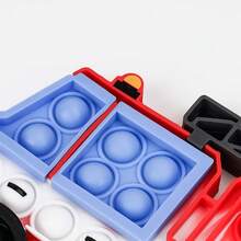 Roter Feuerwehrauto Luftpolsterfolien Stressabbau Fidget Spielzeug, Finger Luftpolster Spielzeug, Schnell Knisternde Luftpolsterfolie Spielzeug für Erwachsene & Kinder, Partyspiel Dekoration Geschenk für Weihnachten, Halloween, Entspannungsspielzeug für Jungs & Mädchen