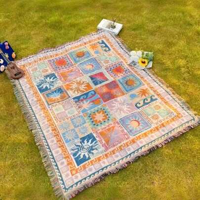 Joivida Outdoor Blanket Portable Thick Picnic Rug Sofa Cover Beach Throw Camping Mat Warm Blanket, Suitable For Photography Backdrop, Anti-Tear, Recreational Tablecloth, Wall Hanging