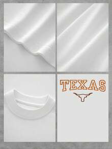 T-shirt streetwear stylé, coupe ample et épais, style western, 2026 - Blanc - Voir 4