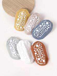 12/6 双装婴儿卡通袜，带拉袢和防滑设计，适合婴儿在地板上穿着，防滑婴儿袜，新生儿袜，幼儿袜，非常适合作为万圣节、感恩节、圣诞节礼物。 - 彩色 - 查看 8