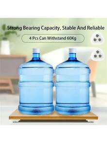 1/4pcs 360° Swivel Self-Adhesive Caster Wheels, Super Sticky Self-Adhesive Caster Wheel Set, Suitable For Trash Cans, Storage Boxes, Furniture, Mini Appliances - ABS Material With Steel Balls, Home Decor - Multicolor - View 4