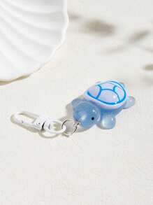 1 pièce/5 pièces Pendentifs multicolores lumineux de tortue, porte-clés pendentif animal, accessoires de sac, porte-clés de voiture, porte-clés, accessoires de porte-clés, porte-clés mignons, peuvent être fixés à des articles tels que des clés, des sacs, des téléphones portables, des accessoires de voiture, des breloques de sac, école, animal de dessin animé, gothique, Y2k