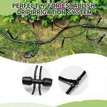 Tubo di irrigazione morbido da 4/7, diametro interno 4 mm, diametro esterno 7 mm, kit di irrigazione a goccia, tubatura di distribuzione, tubo da giardino, adatto per sistema di irrigazione a goccia da giardino, connettori a 6 vie e 4 vie, tubo da giardino per irrigazione automatica, accessori per irrigazione da giardino, applicabile per prato, giardino, ortaggi, agricoltura, irrigazione di aiuole di fiori - Multicolore - Visualizzare 2