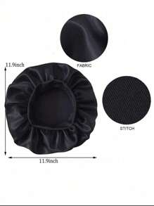 Silk Bonnet For Sleeping, Satin Hair Bonnets, Soft Elastic Band Silk Sleep Cap, Silk Hair Wrap For Curly Hair (Black Gold) Home Bathroom Decor Summer,Solid Hair Bonnet Silk Bonnet Satin Bonnet Valentine's Day Valentines,Travel Essentials, Back-To-School Supplies, Party Gifts,Suitable For Party Wear, Travel Accommodation, Student Dormitory, Ship Party, Beach, Summer Must-Have, Holiday Gift,Travel Accessories