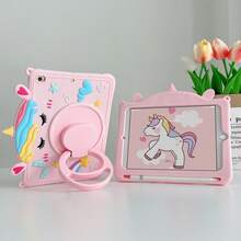 苹果粉色 1 件装独角兽设计保护套 兼容 iPad 第 9 代/iPad 第 10 代 Kawaii - 粉色 - 查看 6