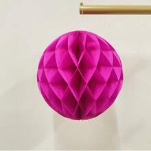 彩色蜂巢球派对装饰，婚礼场地纸花，背景墙挂饰，心形蜂巢球，节日圆球，彩色纸质蜂巢球，纸质绒球装饰 - 彩色 - 查看 35