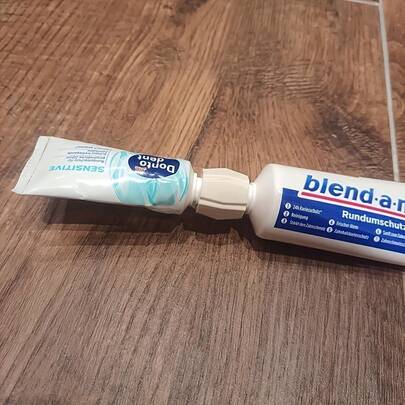 [3 件牙膏适配器] 便捷的 1/2/3 件塑料牙膏管适配器 | 牙膏补充装家居配件，旅行包装返校