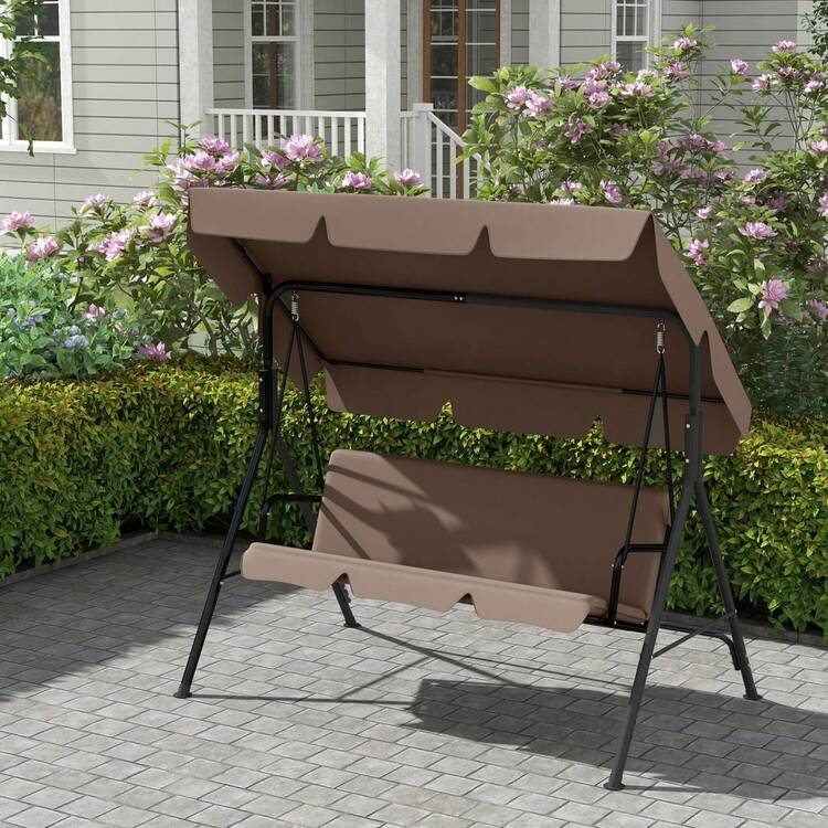 Cuscino per panca a dondolo da giardino, per panca altalena Hollywood, per interni ed esterni; 120 cm, grafite