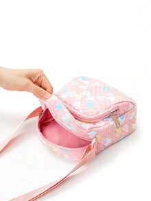 Girls Quilted Heart Design Novelty Bag - Pink - View 7