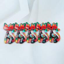 Set de 5 piezas/10 piezas Colgante de gato elegante de aleación, en múltiples colores, adecuado para la fabricación de joyas, decoración de collares, manualidades DIY, llaveros
