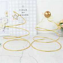 Decoración de pastel, bolas espirales de oro y plata, árboles de deseos, decoración superior del pastel de boda, decoración de pastel de cumpleaños, detalle