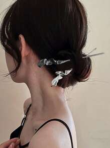 1 pezzo Accessorio per capelli con perle finte in stile cinese elegante, adatto per raccolti, versatile, fermagli per acconciature estive, accessorio per chignon, articolo scolastico