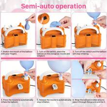 Bomba eléctrica portátil de 220V-240V 400W, adecuada para inflar globos de fiesta, color verde