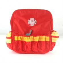 Children Play House Role Play Firefighter Backpack Engineer Tool Bag Parent-Child Interactive Fabric Backpack Outdoor Science Experiment Backpack Adventure Props Police Toy Walkie-Talkie Pistol Educational Toy,Fire Fighter Costume For Kids,Construction Worker Costume,Kids Toy