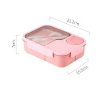 1 pezzo Borsa termica per il pranzo con cucchiaio e forchetta, capacità 1400ML, contenitore per salsa indipendente, contenitore per alimenti multicomparto, adatto per campeggio, ufficio, scuola, ritorno a scuola, feste, regali di Natale/compleanno (blu/rosa/verde/viola)