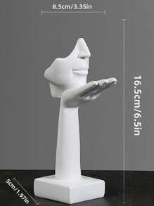 1 Stück nordischer Stil abstraktes menschliches Gesichtsmaske Skulptur, Harzornament Kunsthandwerk geeignet als Fotorequisite, Kunstdekoration, Café, Innen-/Außendekoration, Büroeingang