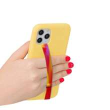 Cordão Elástico para Celular Silicone Anti-Perda para Tiracolo, Pulseira de Celular