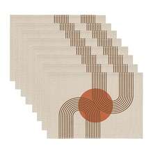 1/2/4/6/8 Pcs Digital Print Placemats, Bohemian Geometric Pattern Printed Table Mats For Daily Use, Festivals, Parties, Birthdays, Weddings, Dinners, Kitchen & Dining Room Home Decor - Multicolor - View 13