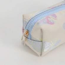 1pc Embossed Butterfly Large Capacity Pen Bag, High-Quality Large Capacity Cosmetic Bag, Smooth Metal Zipper, Suitable For Storing Stationery, Cosmetic Tools, Back To School Essential,Pencil Case,Pencil Pouch,School Bag