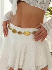 1pc Vintage Boho Metal Chain Waist Belt