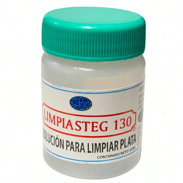 Liquido limpiador profesional de plata, oro, y bisuteria. 50 gramos, limpiador limpiasteg 130,solucion para limpiar joteria