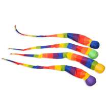 1pc Rainbow Tail Ball - Soft Polyester Comet Ball, Suitable For Indoor & Outdoor Activities, Sensory Training And Active Games For Adults