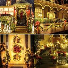 Solar Lights Outdoor Waterproof 200 LED 72ft ,100 LED 39ft,50 LED 23ft,20 LED 16.4ft Solar Powered String Lights With 8 Lighting Modes Solar Christmas Lights Warm White/Multicolor/White - Green Wire Solar String Lights For Outside For Outside Tree Yard Garden Deck Fence Patio Balcony Gazebo Wedding - Dark Green - View 3