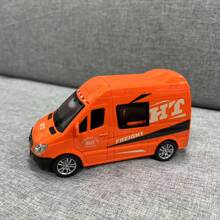 1 pièce Voiture jouet de simulation de camion de pompiers, ambulance, voiture de police SWAT, voiture de livraison avec sons et lumières, qui peuvent s'ouvrir avec des bruits de porte pour les enfants. Modèle de voiture à inertie, jouet pour la rentrée scolaire.