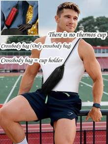 1个500毫升不锈钢保温杯，纯色保温水瓶，配斜挎包，双层真空保温杯，防漏旅行杯，适合上学、母亲节、生日、节日、毕业典礼、户外活动、车载使用。 - 彩色 - 查看 12