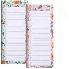 2pcs Magnetic Shopping List Pad And 1pc Magnetic Pen Holder With 100 Tear-Off Sheets, Magnetic Grocery List Memo Pad For Refrigerator With Magnetic Pen Clip