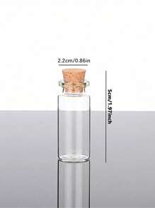 10/20/30/50pcs Mini 0.34oz Clear Glass Jars With Cork Stoppers - Ideal For DIY Crafts, Wedding Decor, And Party Favors | , Hand Wash Only, Oval-Shaped Transparent Bottles, Decorative Bottles